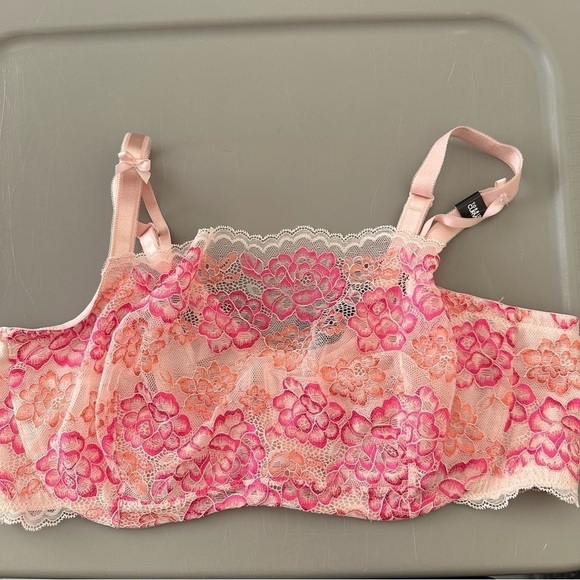 NWT Torrid Bandeau Multiway Unlined Balconette Bra Lace Pink - Picture 4 of 5